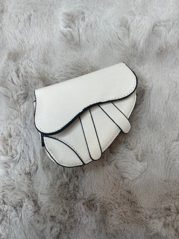 saddle mini bag white