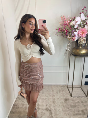 Party glitter skirt rose pink