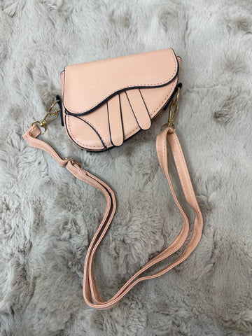 saddle mini bag peach