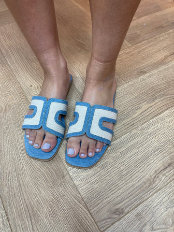helena sandals denim blue