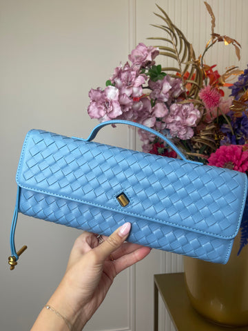 roxanne print bag ocean blue