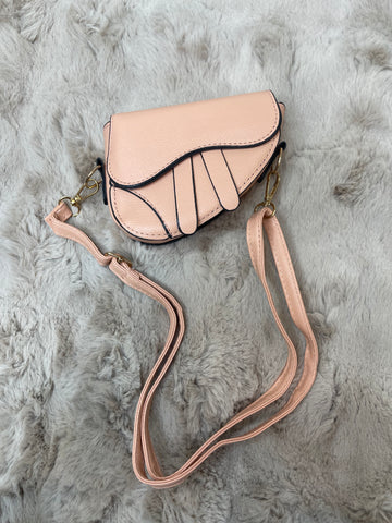 saddle mini bag peach