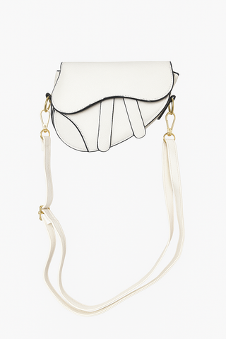 saddle mini bag white