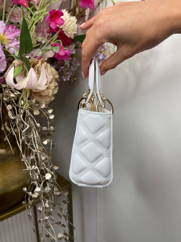 didi pearl mini bag white