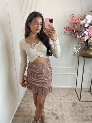Party glitter skirt rose pink
