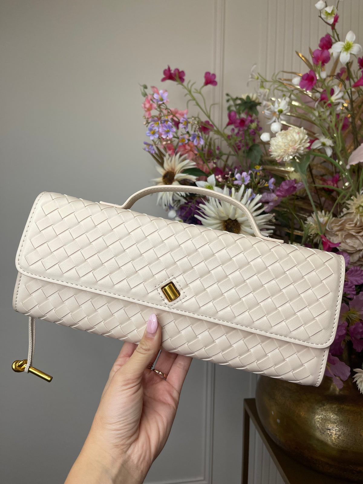 roxanne print bag white