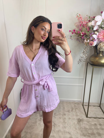 Lola cotton playsuit lila