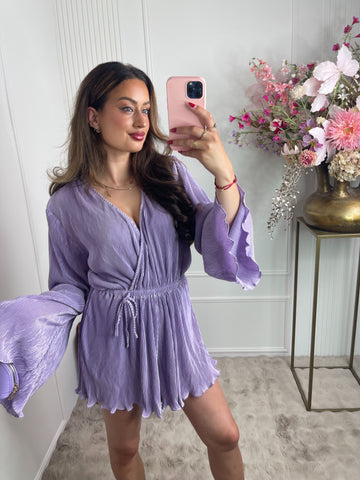 Rib playsuit lila