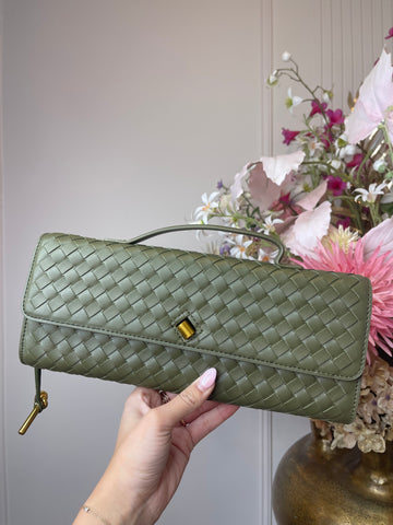 roxanne print bag khaki