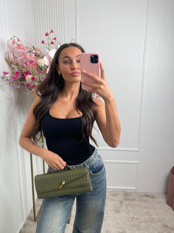 roxanne print bag khaki