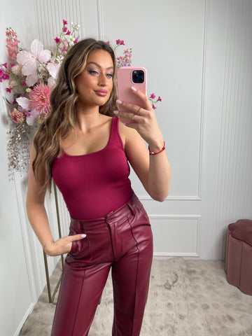 rosella stretch body bordeaux red