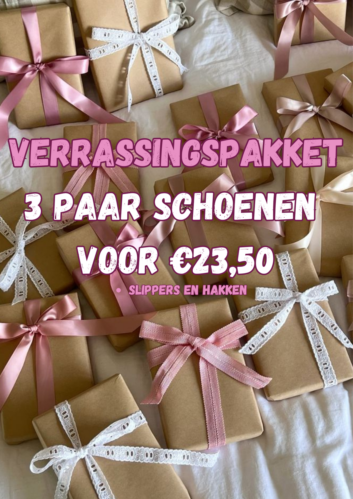 verrassingspakket 3 paar schoenen voor €23,50